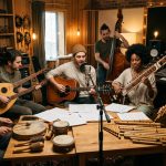 alat musik tradisional, musik folk modern, aransemen musik rakyat, instrumen Nusantara, perkembangan musik folk