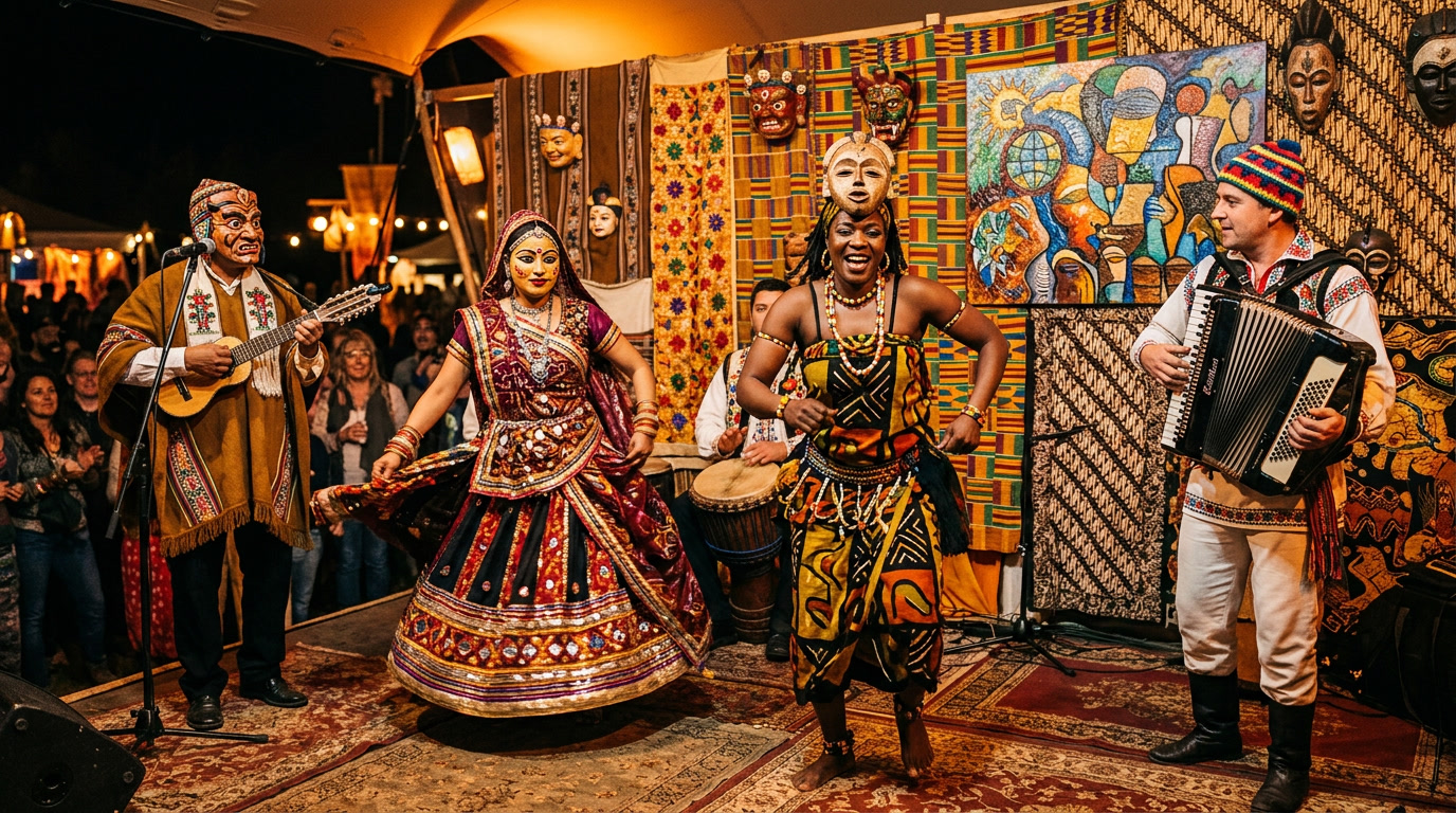 budaya musik folk, seni rakyat, musik tradisional dunia, komunitas folk, sejarah lagu rakyat, festival budaya