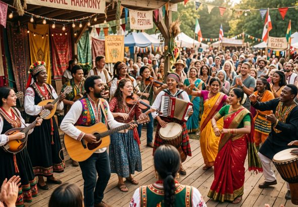 musik folk dunia, budaya rakyat, seni tradisional, komunitas musik, festival folk